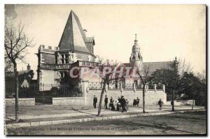 Old Postcard Blois Baths of Catherine de Medici and the church of Saint Vincent