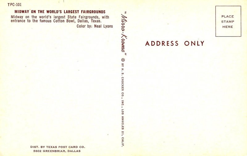 TX - Dallas. State Fairgrounds, Cotton Bowl