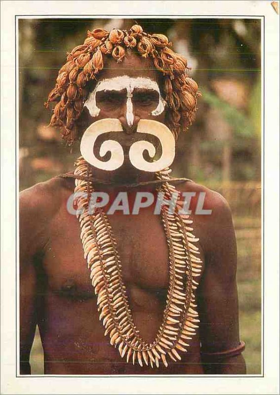 Postcard Modern Papua New Guinea New Guinea Asmat Warrior