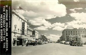 Postcard RPPC 1940s Arizona Douglas Grand Move Theater Marquee G Ave AZ24-932