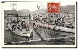 Old Postcard Boat War Against Toulon torpedo the small row