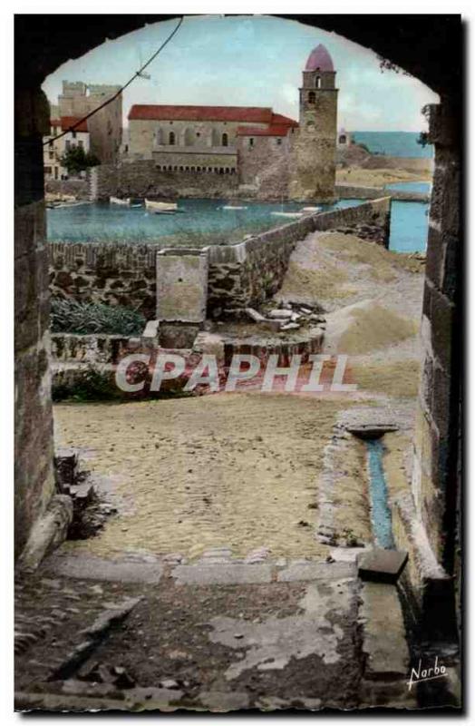 Old Postcard Collioure Picturesque view of St. Vincent Jack Templar