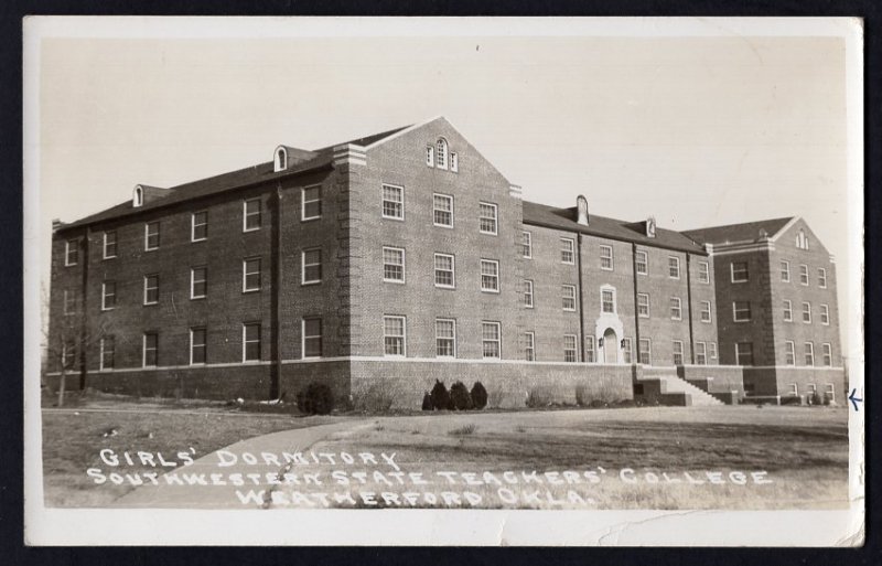 OK WEATHERFORD Girl's Dormitory Southwestern State Teachers RPPC DOPS 1925-1942