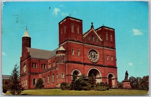 St. Vincent College Westmoreland County Pennsylvania 1972 Postcard Abbey Church