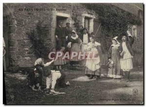 Old Postcard Folklore Salterns the land of salt A baptism