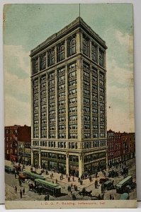 Indianapolis Indiana I.O.O.F. Building c1910 Postcard A11