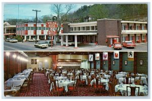 Velda Rose Motel Office Swimming Pool Hot Springs Arkansas AR Dual View Postcard 