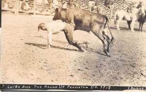 Pendleton Oregon Round Up Rodeo Real Photo Postcard AA12994