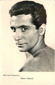 1950s French singer Gilbert Becaud  RPPC Postcard 24-10274
