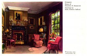 Home of Franklin D Roosevelt , Snuggery, painting Ruth Perkins Safford