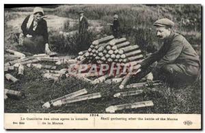 Old Postcard Militaria Collecting shells after the Battle of the Marne