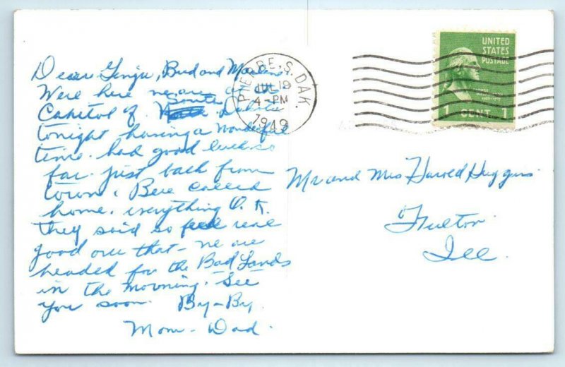 RPPC BROOKINGS, SD ~ South Dakota State College ROTC ARMORY 1949  Postcard