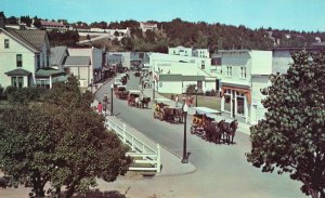 Vintage Postcard 1953 View Main Street and Village Mackinac Island Michigan MI