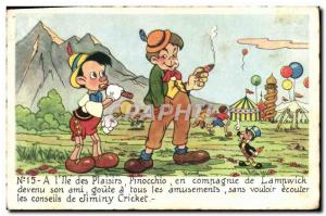 Postcard Old Pinocchio Lampwich Tobacco Cigar