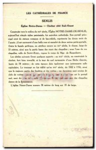 Old Postcard Senlis Notre Dame Church