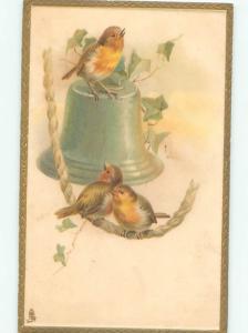 Pre-Linen CUTE BIRDS WITH LARGE BELL AC5683