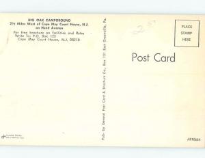 Unused Pre-1980 CAMPING - BIG OAK CAMPGROUND Cape May New Jersey NJ c3520