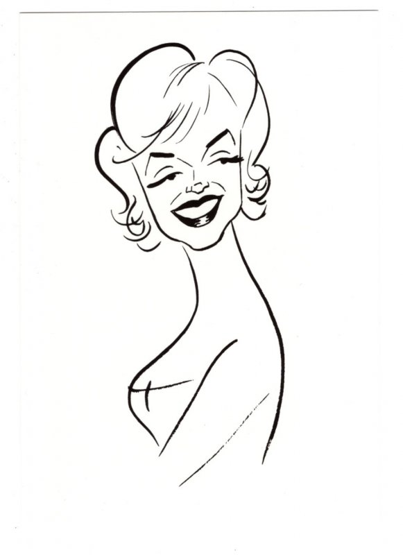 Large 5 X 7  Marilyn Monroe, Caricature, 1959
