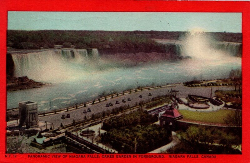 Canada Niagara Falls Oakes Garden In Foreground Chrome 09.89