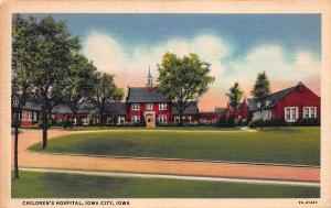 Children's Hospital, Iowa City, Iowa, Early Linen Postcard, unused