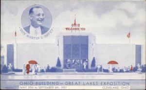 Cleveland OH Great Lakes Expo 1937 Governor Martin Davey Postcard