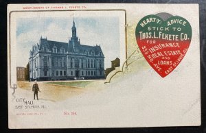 Mint USA Advertising Postcard St Louis IL Fekete Insurance Real State