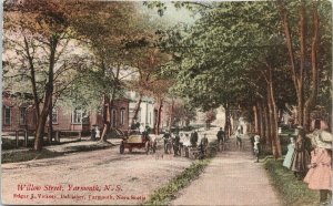 Willow Street Yarmouth NS Nova Scotia Edgar Vickery Postcard G6