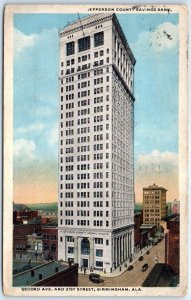 Postcard - Jefferson County Savings Bank - Birmingham, Alabama