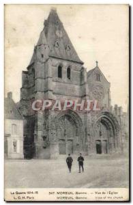 Old Postcard Moreuil Somme View of the & # 39eglise