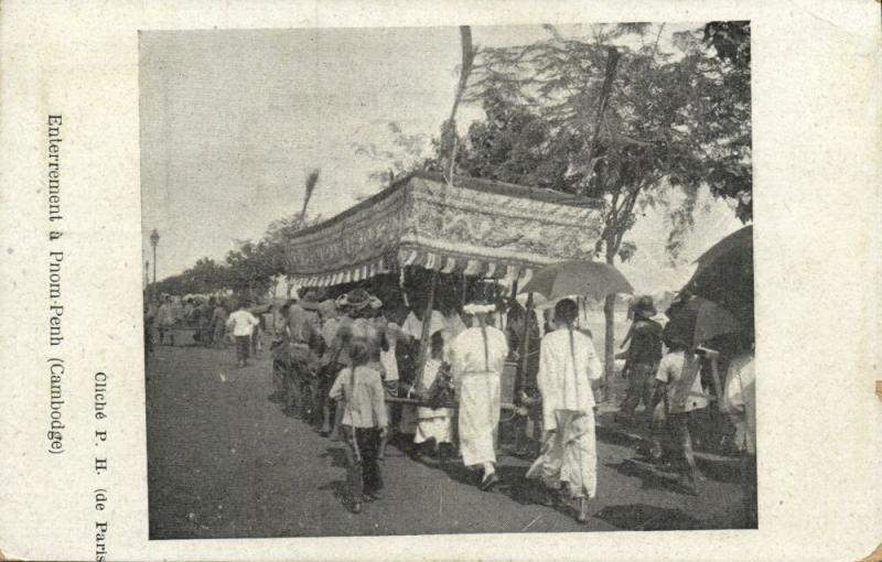 indochina, Cambodia, PHNOM PENH, Funeral Procession (1899) 