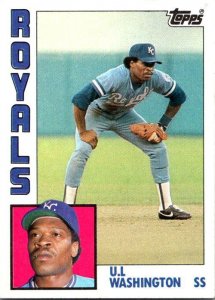 1984 Topps Baseball Card U L Washington Kansas City Royals sk3559