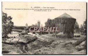 Angers Postcard Old English tour historic monument at the siege by Vendeens C...