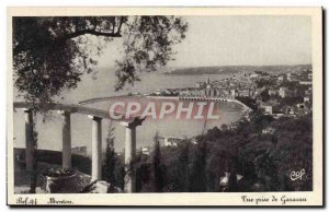 Postcard Old Monaco Monte Carlo Vue Prize De Garavau