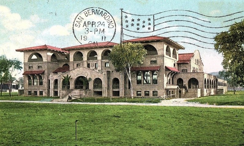 C.1910 Recreation Hall, Needles, Calif. Postcard P122