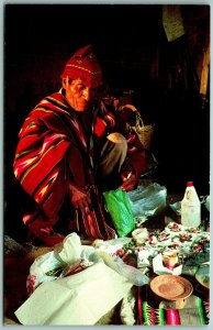 Kaliawala Medicine Healer Lake Titicaca Bolivia Peru UNP Chrome Postcard J3