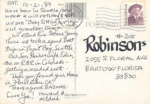 Greetings from Washington State - Seattle Sailing Mountains - pm 1989