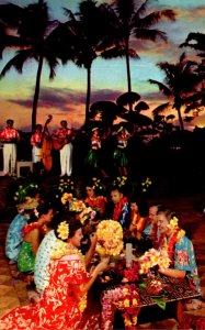 Hawaii Typical Hawaiian Luau At Sunset