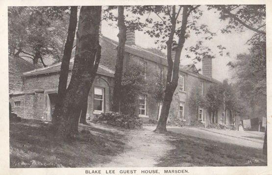 Blake Lee Hotel Guest House Marsden Yorkshire Antique Postcard