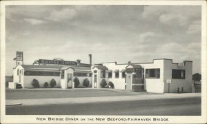 New Bedford Fairhaven MA Bridge Diner Old Postcard