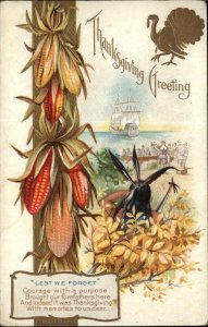 Thanksgiving NASH Native American Indian c1910 Embossed Postcard 