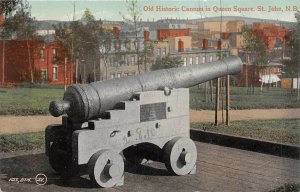 br105972 old historic cannon in queen square st john NB canada