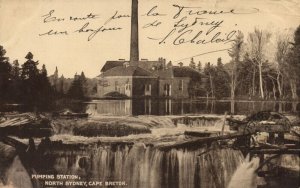 canada, CAPE BRETON, North Sydney, Pumping Station (1912) Postcard