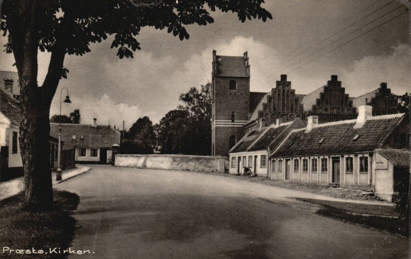 Vintage Postcard View of Praesto Kirkhen Praesto Church Denmark Northern Europe