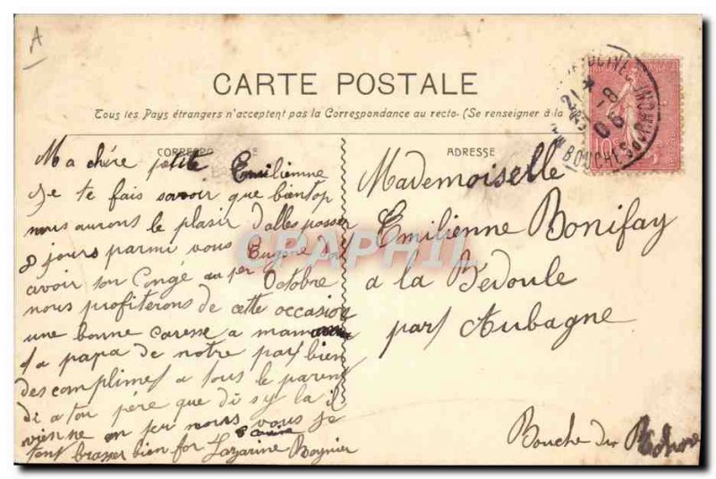 Postcard Old Surname Emilienne