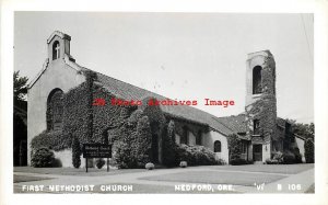 OR, Medford, Oregon, RPPC, First Methodist Church, Exterior, VI Photo No B106