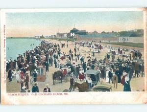 Pre-1907 BEACH SCENE Old Orchard Beach Maine ME A3660