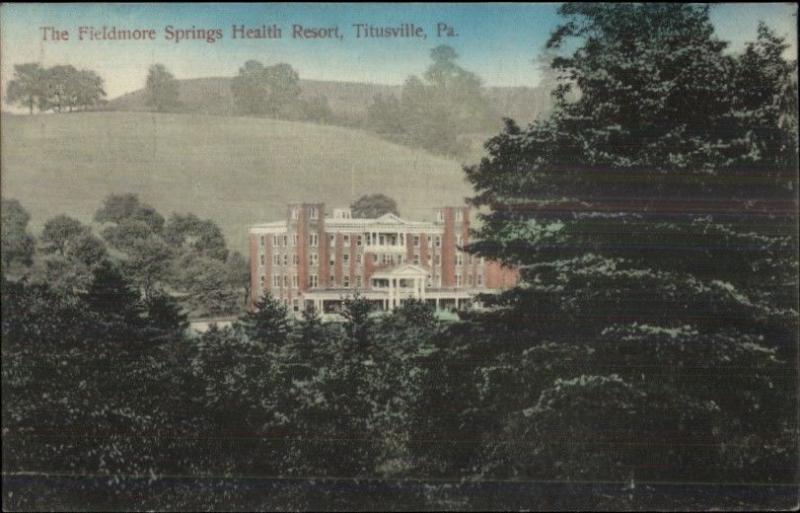 Titusville PA Fieldmore Springs Health Resort c1910 Postcard