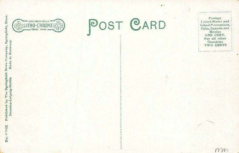 Russell MA Railroad Train Station Depot Postcard