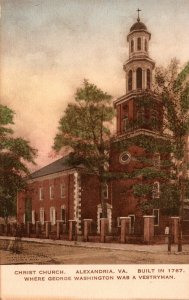 Virginia Alexandria Christ Church handcolored Albertype