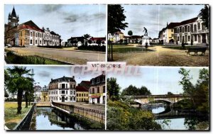 Postcard Old Vic Bigorre The Town Hall and the Post Office